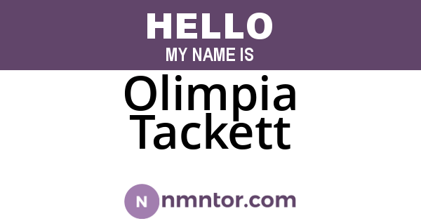 Olimpia Tackett