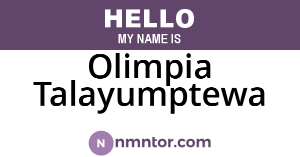 Olimpia Talayumptewa