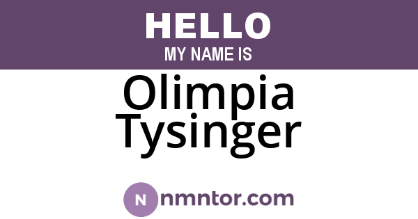 Olimpia Tysinger