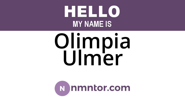 Olimpia Ulmer