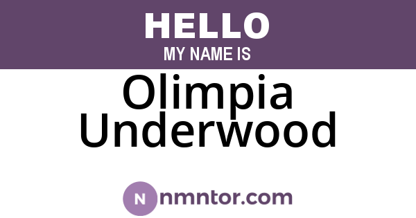 Olimpia Underwood