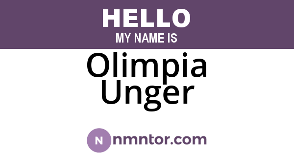 Olimpia Unger