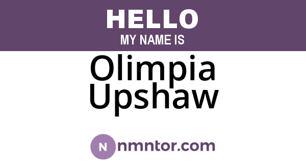 Olimpia Upshaw