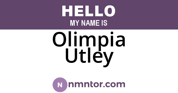 Olimpia Utley