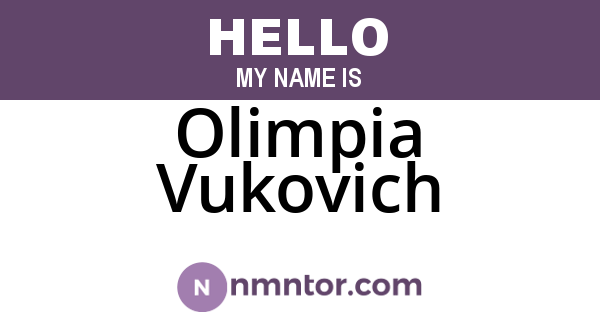 Olimpia Vukovich