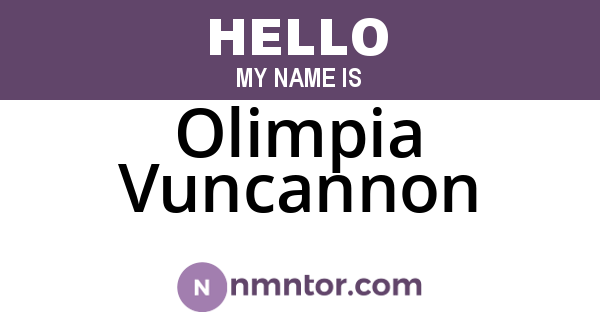 Olimpia Vuncannon
