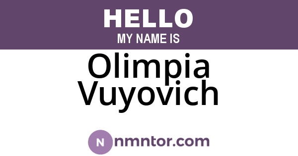 Olimpia Vuyovich