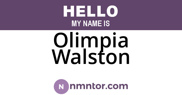 Olimpia Walston