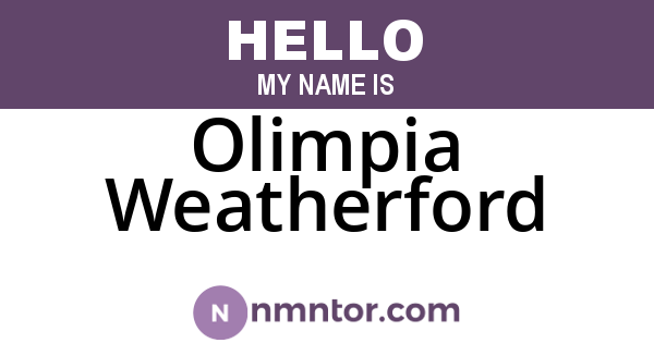 Olimpia Weatherford