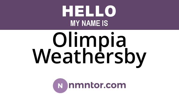 Olimpia Weathersby