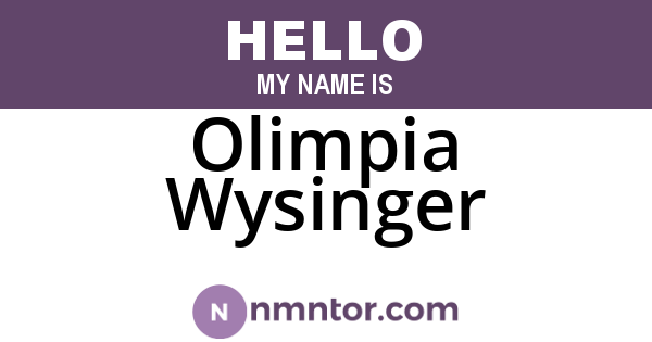 Olimpia Wysinger