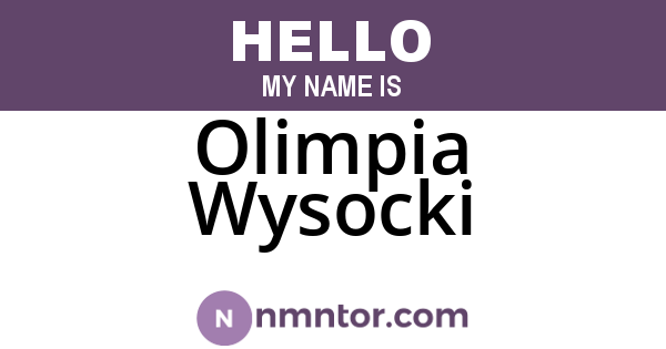 Olimpia Wysocki