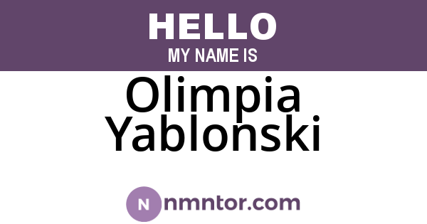 Olimpia Yablonski
