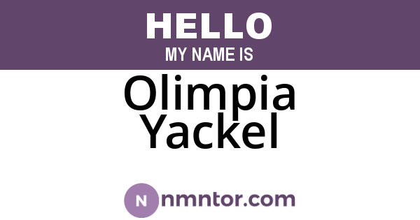 Olimpia Yackel