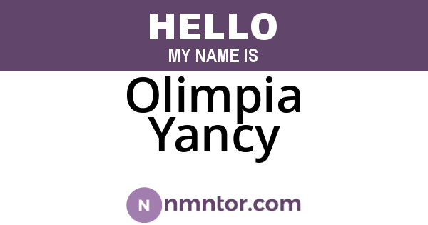 Olimpia Yancy