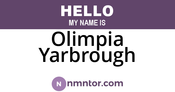 Olimpia Yarbrough