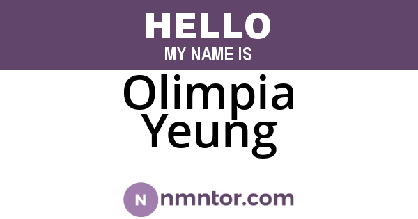 Olimpia Yeung