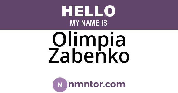 Olimpia Zabenko