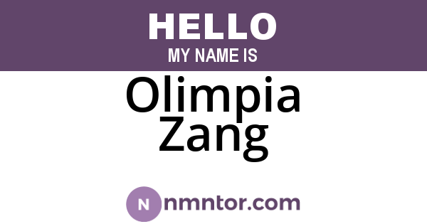 Olimpia Zang