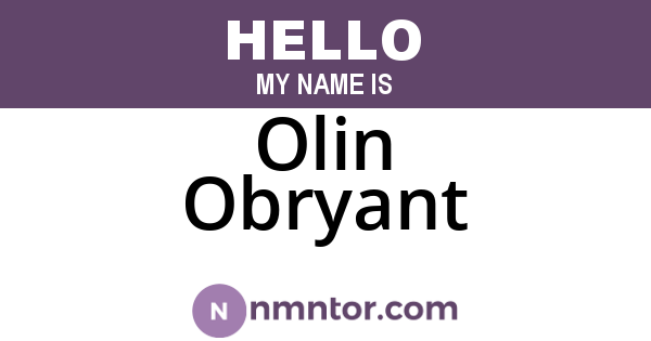 Olin Obryant
