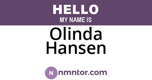 Olinda Hansen