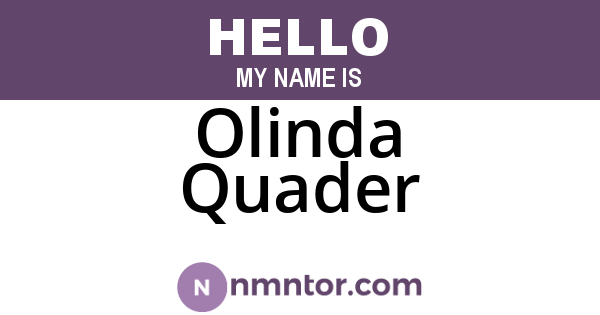 Olinda Quader