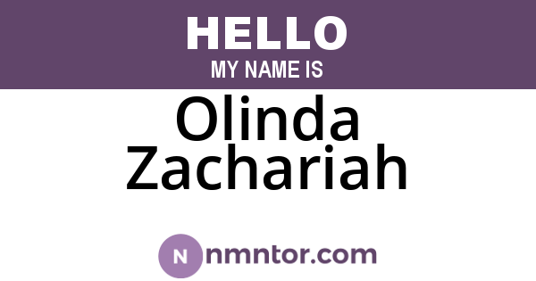 Olinda Zachariah