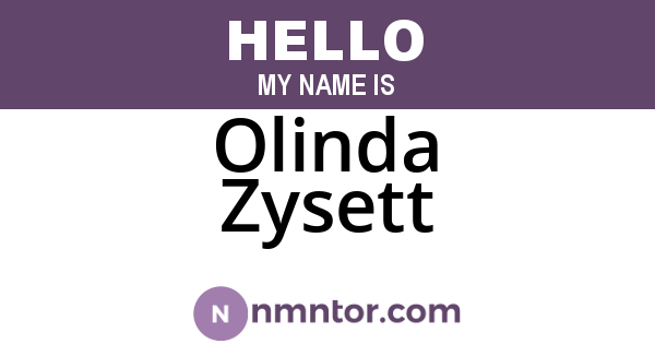 Olinda Zysett