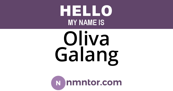 Oliva Galang