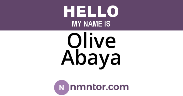 Olive Abaya