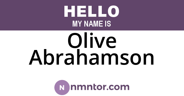Olive Abrahamson