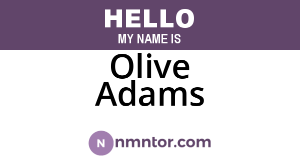 Olive Adams