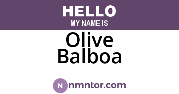 Olive Balboa