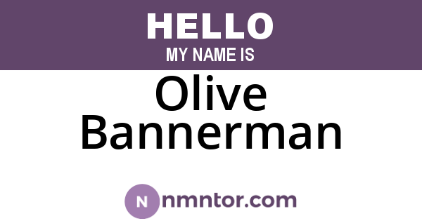 Olive Bannerman