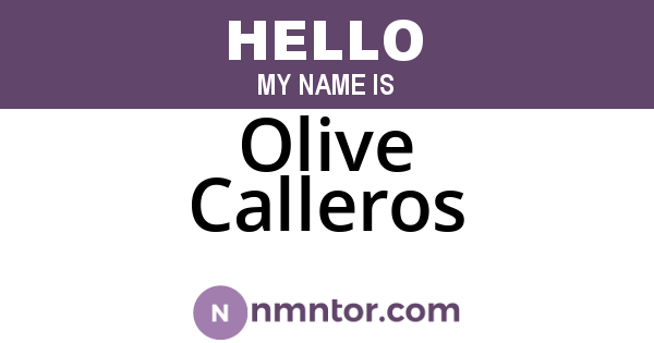 Olive Calleros