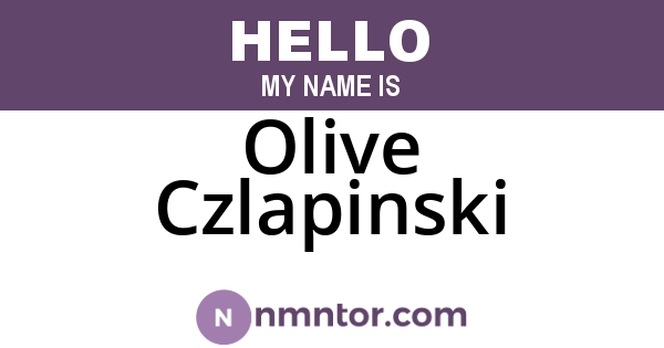 Olive Czlapinski
