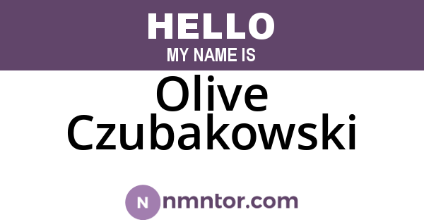 Olive Czubakowski