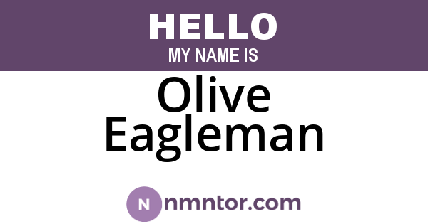 Olive Eagleman