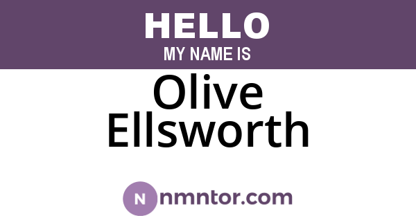 Olive Ellsworth