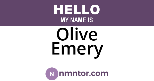 Olive Emery