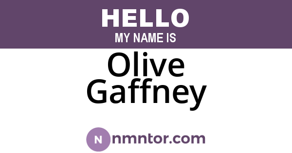 Olive Gaffney