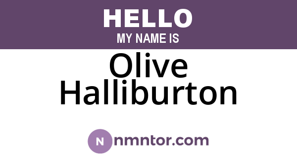 Olive Halliburton