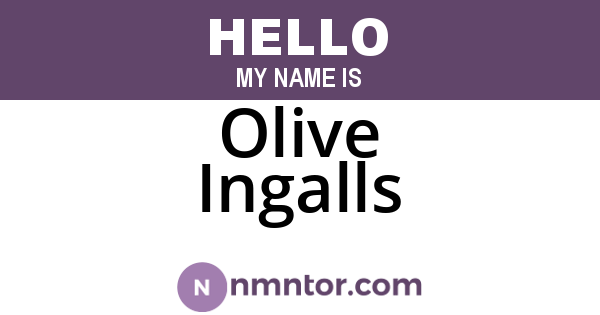 Olive Ingalls