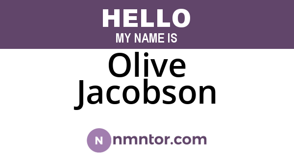 Olive Jacobson