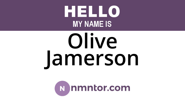 Olive Jamerson