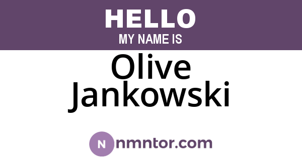 Olive Jankowski