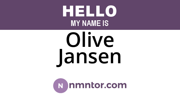 Olive Jansen