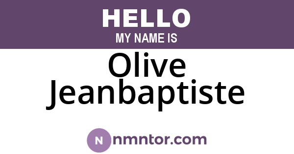 Olive Jeanbaptiste