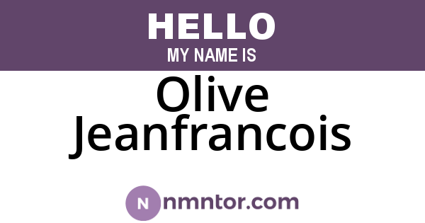 Olive Jeanfrancois