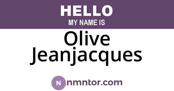 Olive Jeanjacques